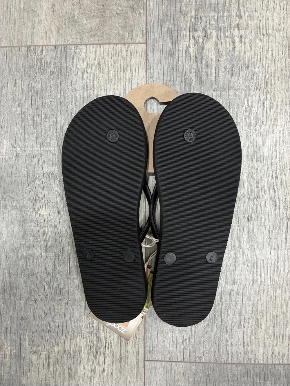 Feelgoodz Women’s Slimz Core Black Flip Flop Sandals Sz 10